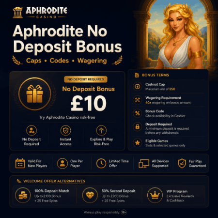 Aphrodite Casino No Deposit Bonus Guide