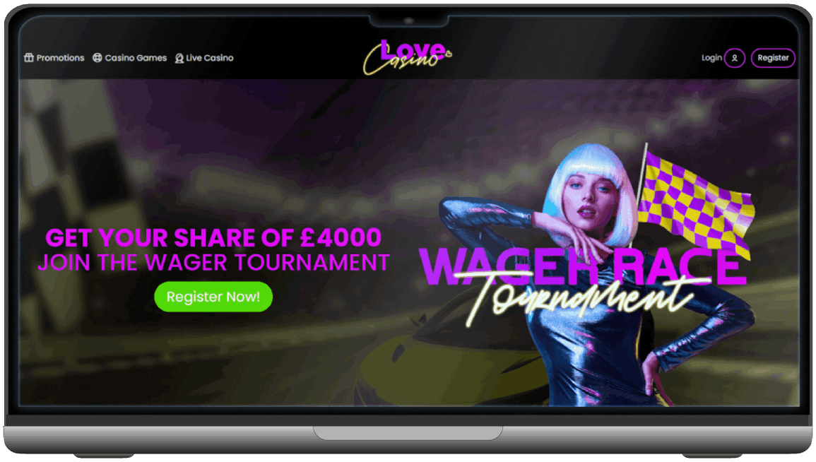 Screenshot of Love Casino main page