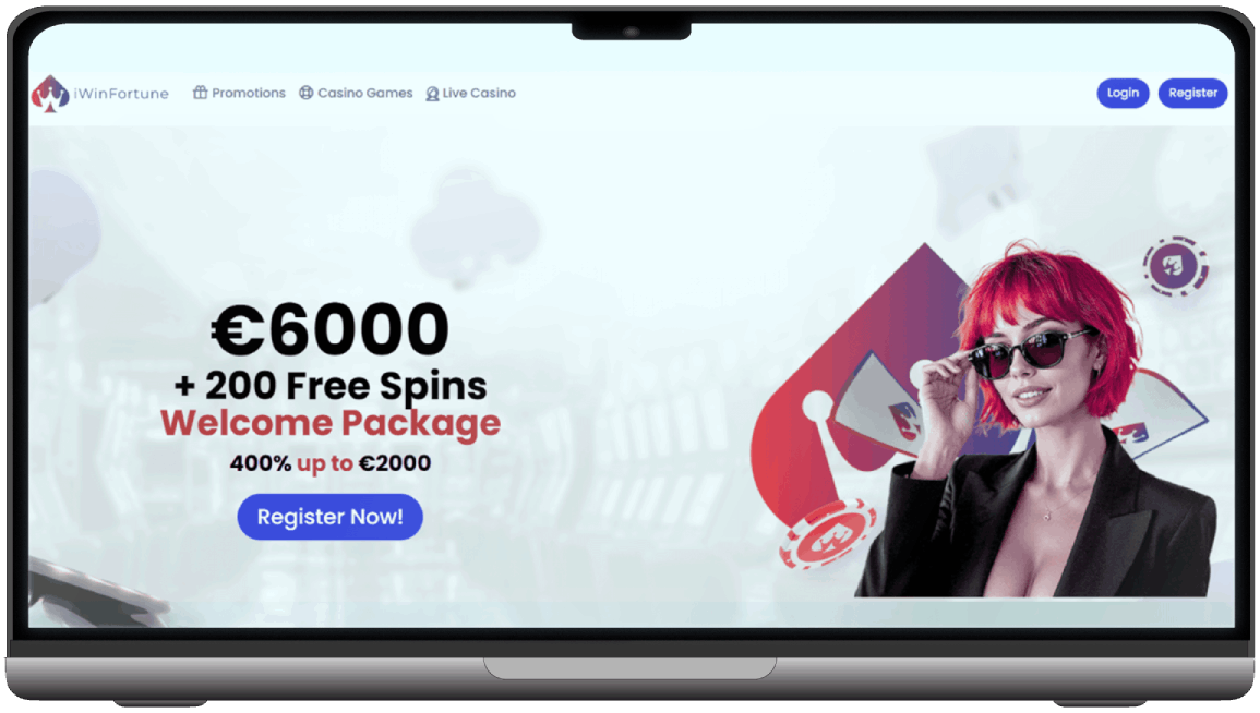 Screenshot of iWinFortune Casino main page