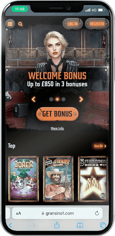 Screenshot of Golden Pharaoh Casino Mobile on phone
