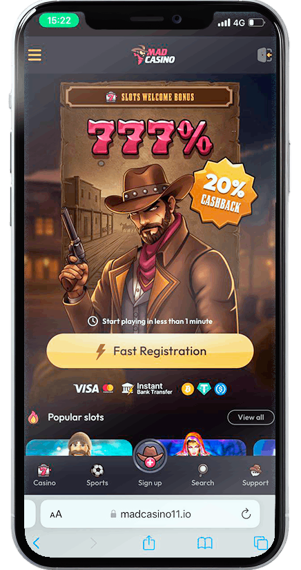 Screenshot of MadCasino Mobile Casino