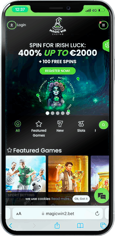Screenshot of Magic Win Mobile Casino on phone