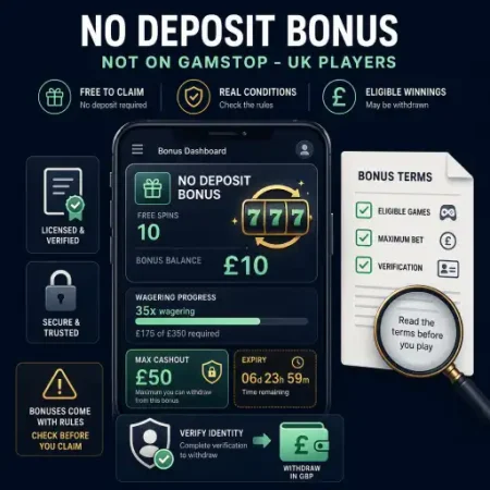 No Deposit Bonuses Not on GamStop (UK Guide)